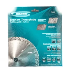 Диск алмазный GROSS 230х22,2 мм., тонкий, сплошной (Jaguar), мокрое резание 73059