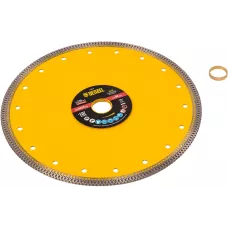 Диск алмазный отрезной DENZEL 230 х 22,2мм, сплошной, супертонкий, горячий пресс, сухой/мокрый рез