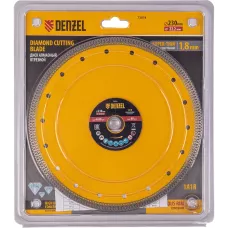 Диск алмазный отрезной DENZEL 230 х 22,2мм, сплошной, супертонкий, горячий пресс, сухой/мокрый рез