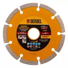 Диск алмазный отрезной DENZEL73101, сегментный, 125 x 22.2 мм, сухая резка