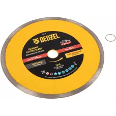 Диск алмазный сплошной DENZEL супертонкий, 250 х 25,4 мм, горячее прессование, мокрое резание