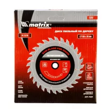 Пильный диск по дереву, 130 х 20 мм, 24 зуба MATRIX  73202