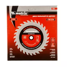 Пильный диск по дереву, 190 х 20 мм, 24 зуба MATRIX  73213