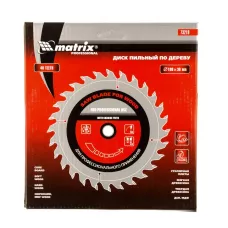Пильный диск по дереву, 190 х 30 мм, 48 зубьев MATRIX  73219
