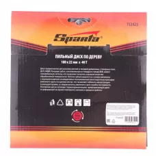 Пильный диск по дереву, 180 х 22мм, 40 зубьев SPARTA 732425