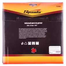 Пильный диск по дереву, 230 х 22мм, 40 зубьев SPARTA 732465