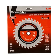Пильный диск по дереву, 200 х 32 мм, 24 зуба MATRIX  73261