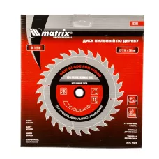 Пильный диск по дереву, 210 х 30 мм, 36 зубьев MATRIX  73290