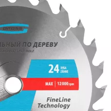 Пильный диск по дереву GROSS 160 x 20/16 x 24Т 73307