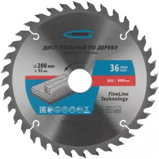 Пильный диск по дереву GROSS 200 x 32/30 x 36Т 73323