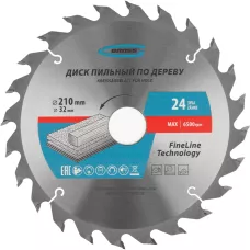 Пильный диск по дереву GROSS 210 x 32/30 x 24Т 73326