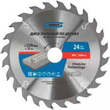 Пильный диск по дереву GROSS 230 x 32/30 x 24Т 73331