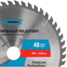 Пильный диск по дереву GROSS 250 x 32/30 x 48Т 73337