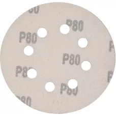 Круг абразивный под "липучку", перфориров., P 80, 125 мм MATRIX 73804