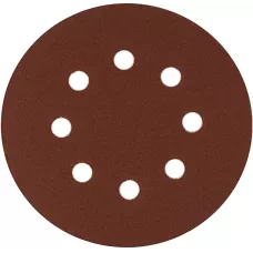 Круг абразивный на ворсовой подложке под "липучку", перфорированный, P 150, 125 мм, 5 шт Сибртех