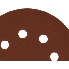 Круг абразивный на ворсовой подложке под "липучку", перфорированный, P 150, 125 мм, 5 шт Сибртех