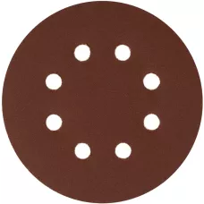 Круг абразивный на ворсовой подложке под "липучку", перфорированный, P 180, 125 мм, 5 шт Сибртех