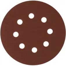 Круг абразивный на ворсовой подложке под "липучку", перфорированный, P 220, 125 мм, 5 шт Сибртех