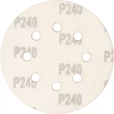 Круг абразивный на ворсовой подложке под "липучку", перфорированный, P 240, 125 мм, 5 шт Сибртех