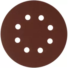 Круг абразивный на ворсовой подложке под "липучку", перфорированный, P 280, 125 мм, 5 шт Сибртех