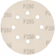 Круг абразивный на ворсовой подложке под "липучку", перфорированный, P 280, 125 мм, 5 шт Сибртех