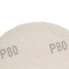 Круг абразивный на ворсовой подложке под "липучку", P 80, 125 мм, 10 шт Сибртех