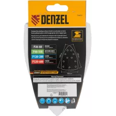 Треугольник абразивный на ворc. подложке под "липучку", перф., P 40, 150х150х100 мм, 5 шт. Denzel