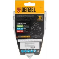 Треугольник абразивный на ворc. подложке под "липучку", перф., P 120, 150х150х100 мм, 5 шт. Denzel