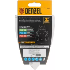 Треугольник абразивный на ворc. подложке под "липучку", перф., P 240, 150х150х100 мм, 5 шт. Denzel