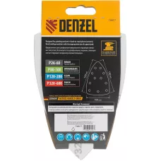 Треугольник абразивный на ворc. подложке под "липучку", перф., P 320, 150х150х100 мм, 5 шт. Denzel