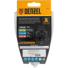 Треугольник абразивный на ворc. подложке под "липучку", перф., P 600, 150х150х100 мм, 5 шт. Denzel