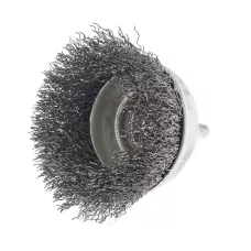 Щетка для дрели, 75 мм, "чашка" со шпилькой, витая проволока Сибртех