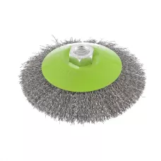 Щетка для УШМ, 125 мм, М14, "тарелка", витая проволока Сибртех