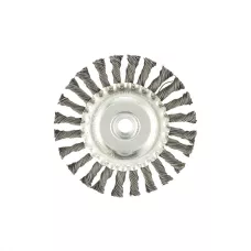 Щетка для УШМ 125 мм, М14, плоская, проволока 0,8 мм MATRIX 74644