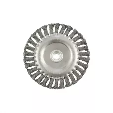 Щетка для УШМ 150 мм, М14, плоская, проволока 0,8 мм MATRIX 74645