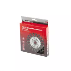 Щетка для УШМ 150 мм, М14, плоская, проволока 0,8 мм MATRIX 74645