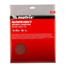 Шлифлист на бумажной основе, P 600, 230 х 280 мм, 10 шт MATRIX 75620