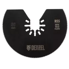 Насадка для МФИ DENZEL 782301 отрезная полукруг, HSS, по металлу и дереву, 80 мм х 1,2 мм