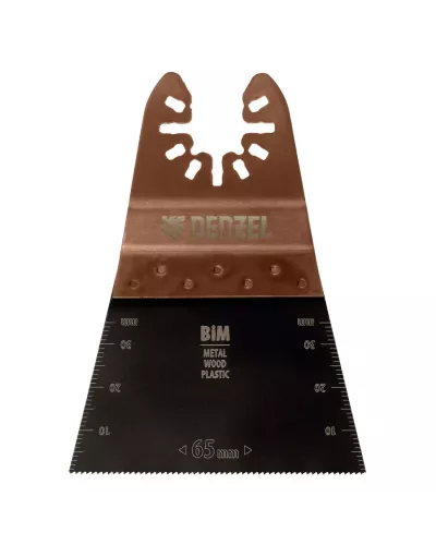 Насадка для МФИ режущая прямая, BiM, по металлу и дереву, 65 x 1.2 мм, мелкий зуб Denzel
