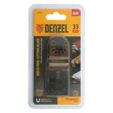 Насадка для МФИ DENZEL 782305 режущая пазовая прямая, BiM, по металлу и дереву, 33 x 1.4 мм