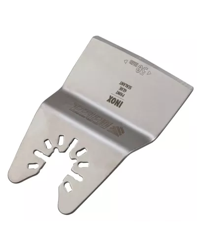 Насадка для МФИ шабер полукруг, Inox, для снятия краски и др., ширина 50 мм, длина общая 74 мм, ступенчатый Denzel