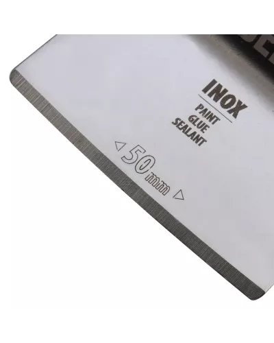 Насадка для МФИ шабер полукруг, Inox, для снятия краски и др., ширина 50 мм, длина общая 74 мм, ступенчатый Denzel