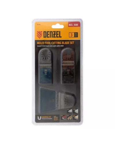 Набор насадок для МФИ по дереву и металлу, 3 шт Denzel