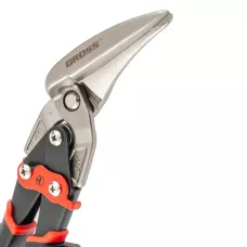 Ножницы по металлу GROSS "PIRANHA", 270мм, прямой и левый проходной рез, сталь-СrMo, двухкомпонентные рукоятки 78331