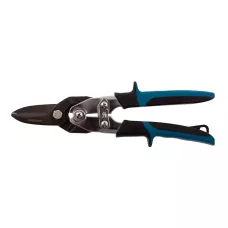 Ножницы по металлу GROSS "PIRANHA" усиленные, 255 мм, прямой рез, сталь-СrMo, двухкомпонентные рукоятки 78347