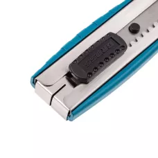 Нож GROSS 195 мм, металлический корпус, выдвижное сегментное лезвие 25 мм (SK-5), металлическая направляющая, клипса для ремня 78896