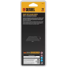 Нож DENZEL 19мм, сменное трапециевидное лезвие, SK4, алюминиевый корпус, торцевой зажим