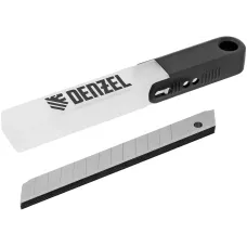 Лезвия DENZEL 9 мм, сталь SK5 - 0,4 мм, 10 штук