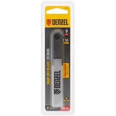 Лезвия DENZEL 9 мм, сталь SK5 - 0,4 мм, 10 штук