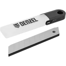 Лезвия DENZEL 18 мм, сталь SK5 - 0,5 мм, 10 штук